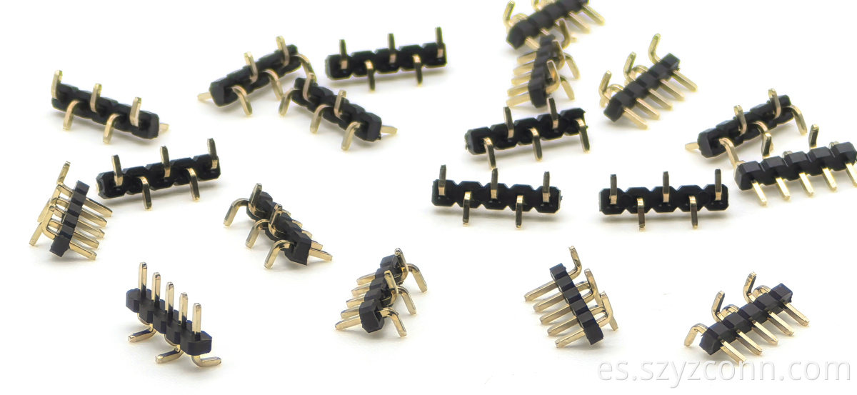 2.0mm Pitch Pin Header Connector Single Row SMT SQ0.5mm H1.0mm 1*5P